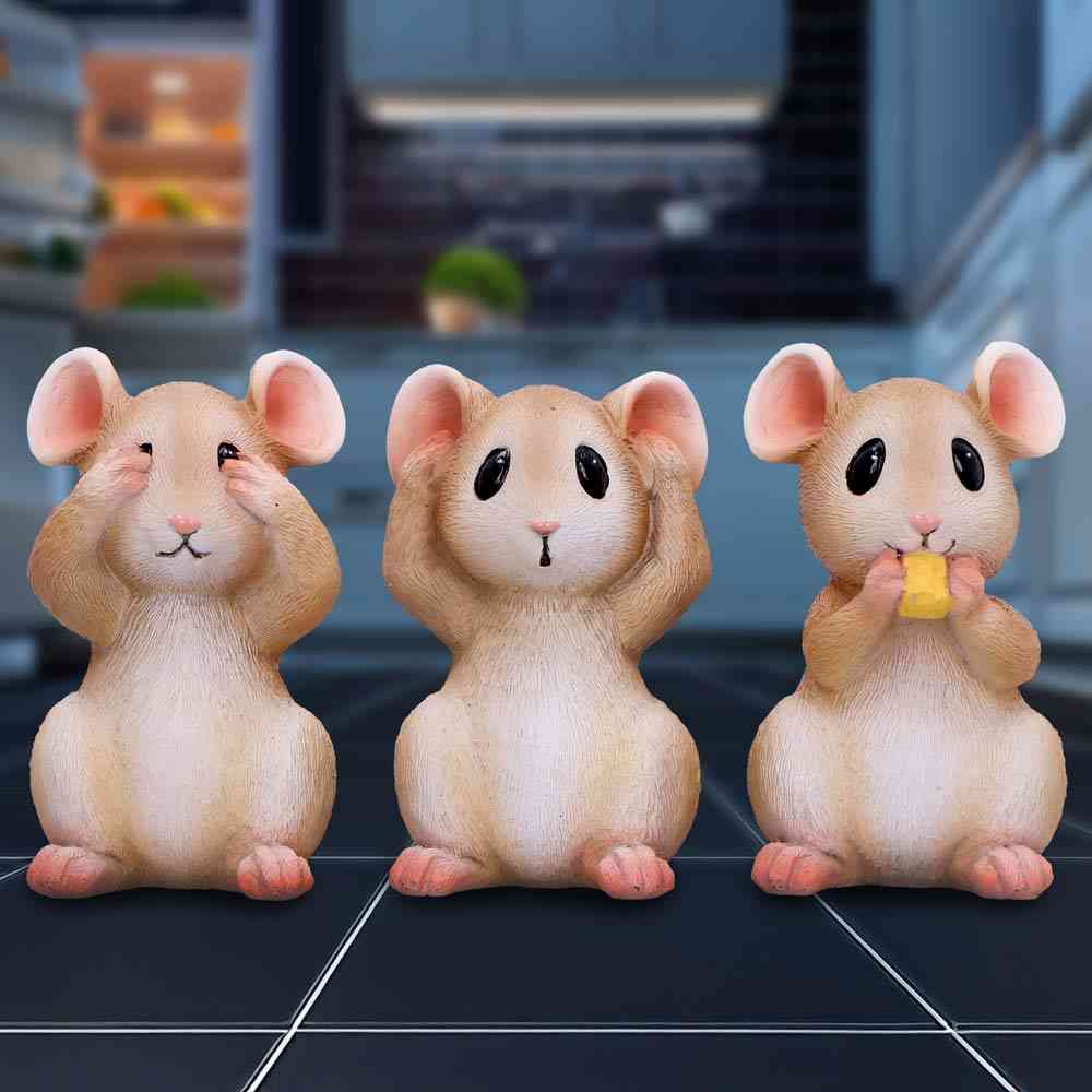 Nemesis Now - Three Wise Mice 9cm Dekorative Figuren - Mehrfarben